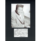 Fats Domino Rare Handwritten Note to Fan 12x16 Mounted With Picture