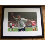 Alan Shearer Signed Framed England Euros 1996 Photograph
