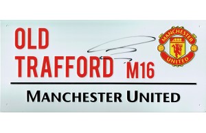 Alexis Sanchez Signed Old Trafford M16 Manchester Utd Commemorative Street Sign