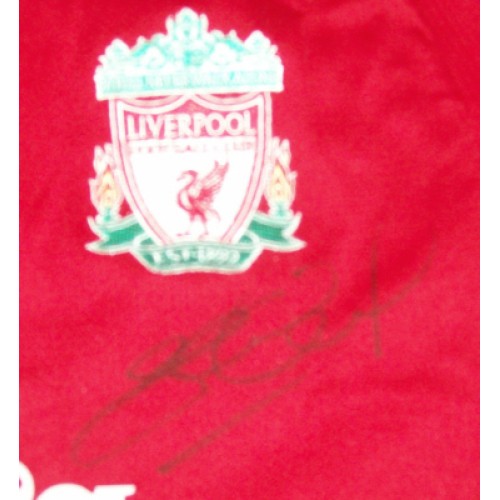 Steven Gerrard Signed Liverpool Home Shirt