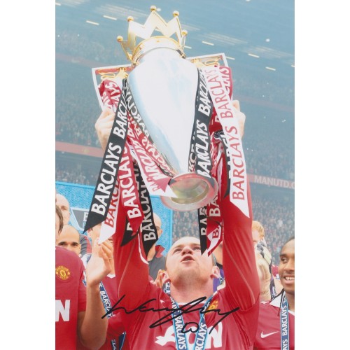 Wayne Rooney Signed 8 x 12 Man Utd Photograph