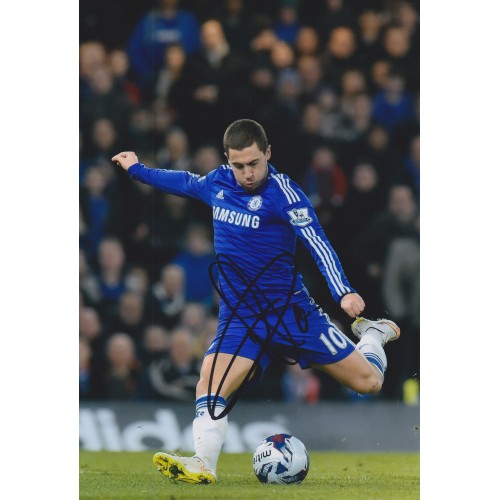 Eden Hazard Signed 8x12 Chelsea Photograph