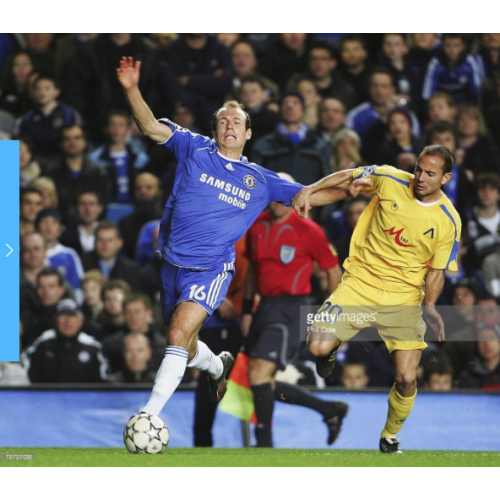 Chelsea`s Arjen Robben 2006 Season Game Worn Chelsea Shorts