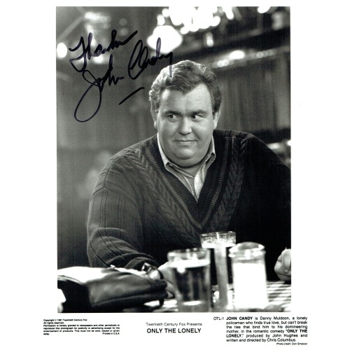 John Candy VERY RARE Autographed 8x10 Photograph.