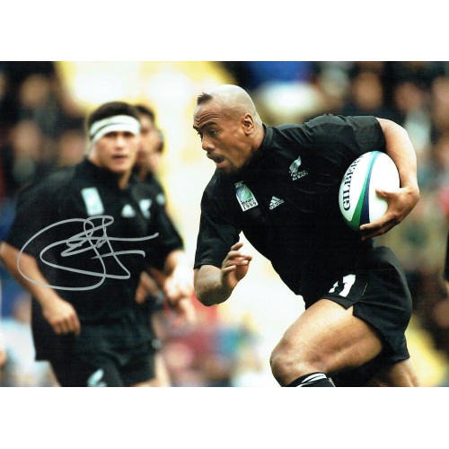 Jonah Lomu Signed All Blacks 12x16 Rugby Photograph