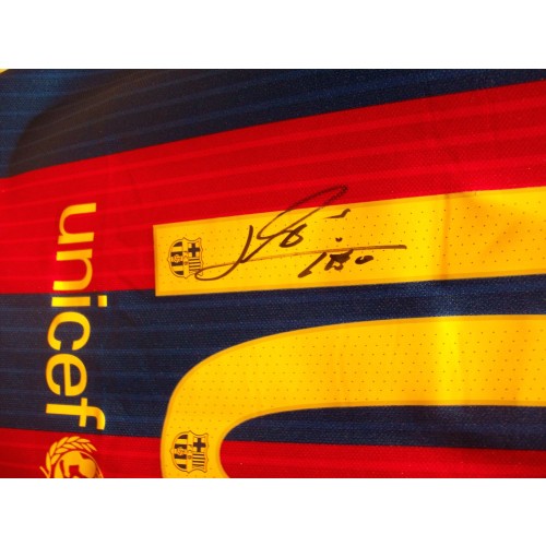 Lionel Messi Signed Replica Childs Size Barcelona Home Shirt (From Private Signing)