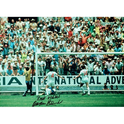 Gordon Banks 12x16 Pele Greatest Save Ever England Signed Photograph