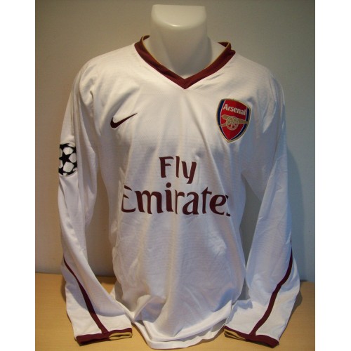 Robin Van Persie Signed 2008 Arsenal 3rd Choice Away Shirt Champions League
