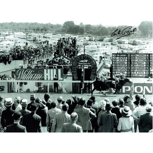 Lester Piggott 12x16 Signed Horse Racing Photograph