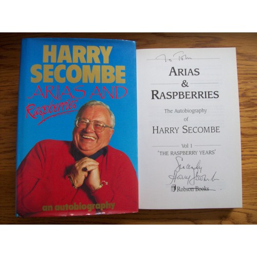 Harry Secombe Signed Autobiography Arias And Raspberries Hardback Book  