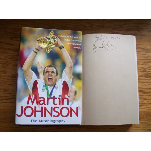 Martin Johnson & Ben Cohen Signed 2003 Rugby World Cup Hardback Book