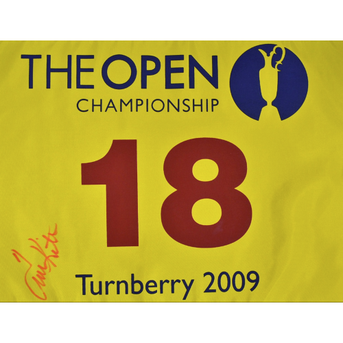 Tom Kite Signed Turnberry 2009 Open Pin Flag 