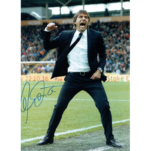Antonio Conte Signed Chelsea Manager 16x12 Photograph