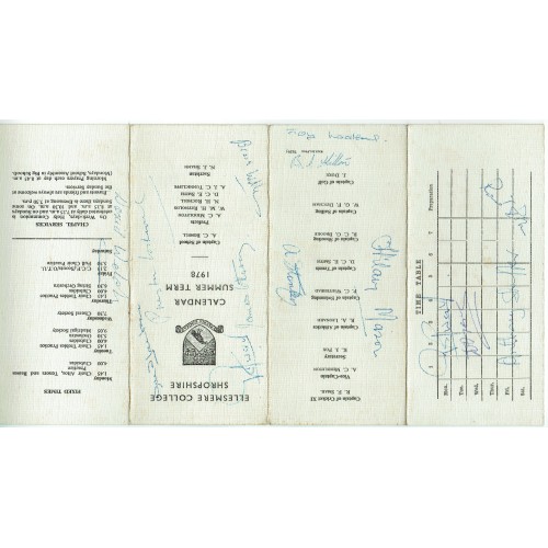 Richard Burton Absolution Film Multi Signed 1978 Ellesmere College Calendar