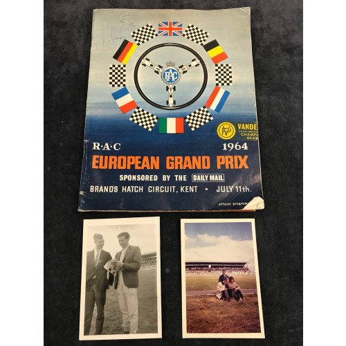 Jim Clark & Stirling Moss Signed Brands Hatch 1964 European Grand Prix Programme