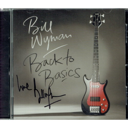 Bill Wyman Rolling Stones Legend Signed 'Back To Basics' CD Insert
