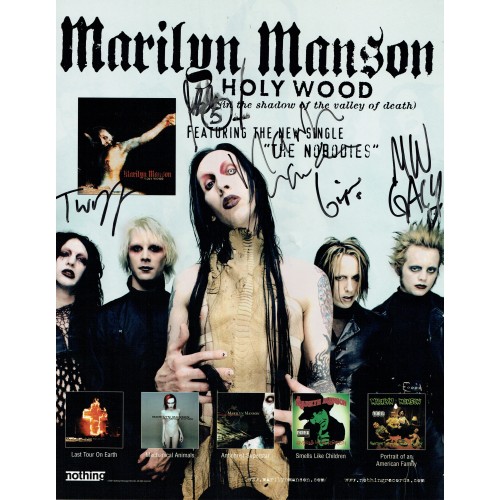 Manson Band Fully Signed Page Removed from the OZZFEST Programme 2001