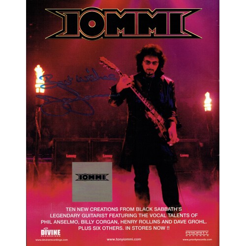 Tony Iommi (Black Sabbath) Signed Page In The OZZFEST Programme 2001