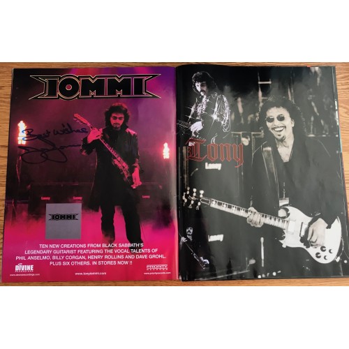 Tony Iommi (Black Sabbath) Signed Page In The OZZFEST Programme 2001