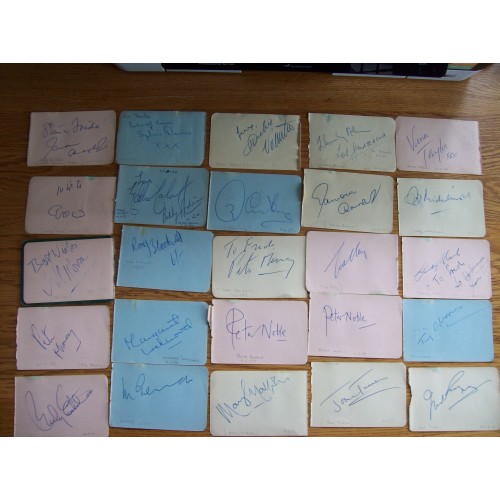 Autograph Album 1950's  Inc Benny Hill, Harry Seacombe, Zsa Zsa Gabor + Many More