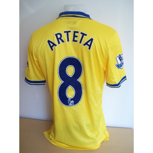Mikel Arteta Arsenal Match Worn 2013/14 Season Away Football Shirt