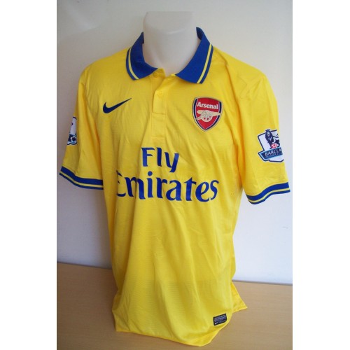 Mikel Arteta Arsenal Match Worn 2013/14 Season Away Football Shirt