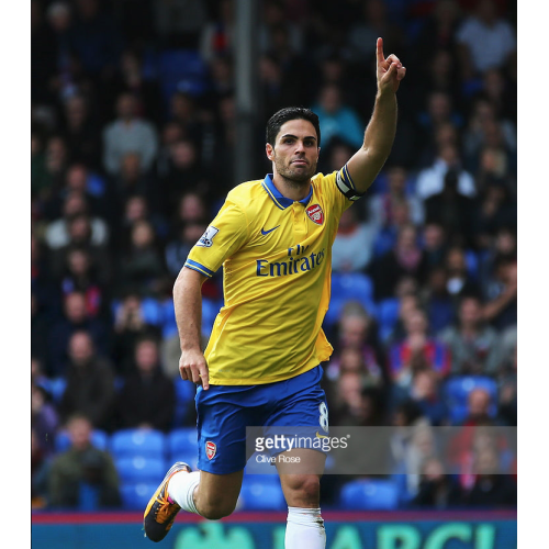 Mikel Arteta Arsenal Match Worn 2013/14 Season Away Football Shirt