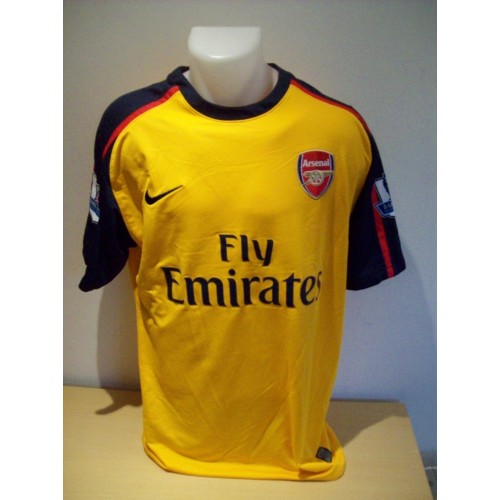 Mikael Silvestre Arsenal Match Worn 20008/09 Season Away Football Shirt