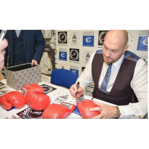 Tyson Fury Signed Everlast Boxing Glove at Private Signing 