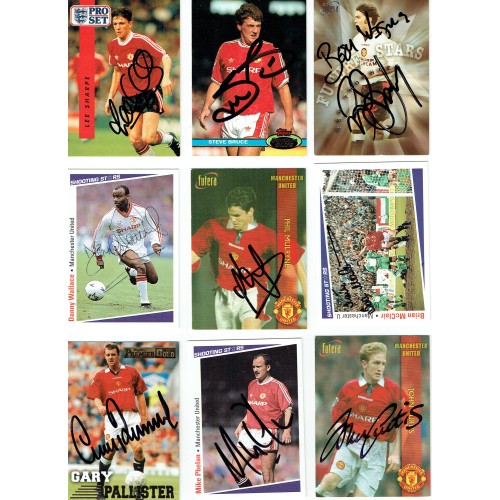 Manchester Utd Assorted Signed Trading Cards