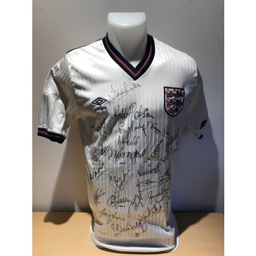 Glen Hoddle Match Issue  Squad Signed  England Football Shirt 