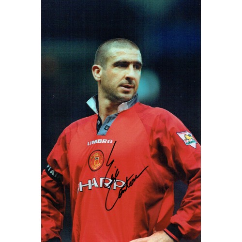 Eric Cantona 8x12 Signed The King Manchester Utd  Photo