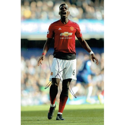 Pogba Signed 8x12 Manchester Utd Photograph