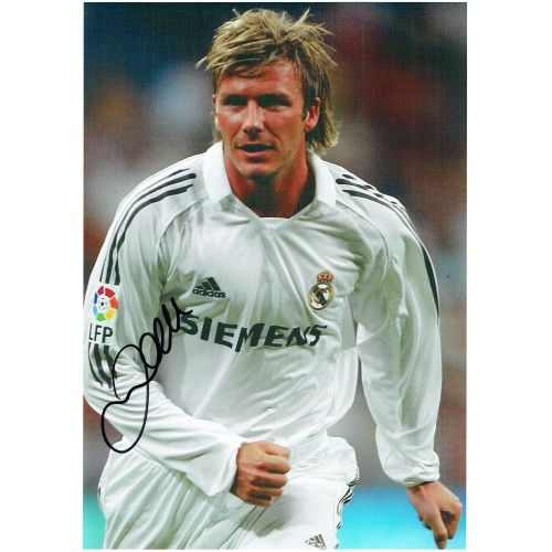 David Beckham Autograph 8x12 Signed Real Madrid Photograph