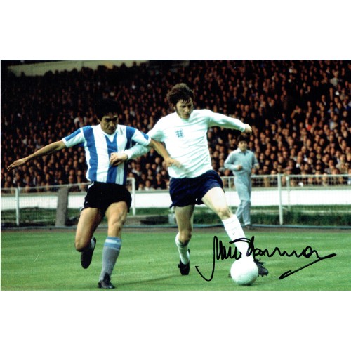 Mick Channon Signed 8x12 England Photograph
