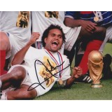Christian Karembeu Signed France 98 World Cup 8x12 Photograph