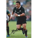 Keven Mealamu Signed All Blacks Rugby 8x12 Photo