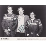 Alain Prost & Eddie Cheever Dual Signed Renault-Elf  1983 F1 Team Photo