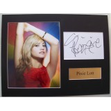 Pixie Lott  Signed Index Card & Mounted Photograph Display