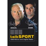 Alan Brazil & Ronnie Irani 'Talk Sport' 12x8 Signed Photograph