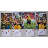 Arsenal Four 2015 FA Cup Winners Signatures &  8x12 Photographs