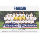 Dennis Wise & Nigel Martyn Signed 6x9 England Promo Card