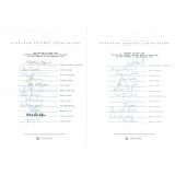 New Zealand and England Cricket Signed Team Sheets For The 2nd Test In 1992