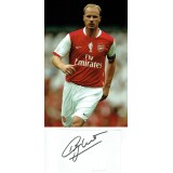 Dennis Bergkamp Signed 4x6 Card & Arsenal 8x12 Photograph