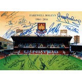 West Ham United Signed By 20 Legends FAREWELL BOLEYN 16x12 Photo