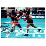 Frank Bruno Signed 8 x 10 Photograph In Action Against Mike Tyson