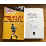 Mick Quinn Signed Book WHO ATE ALL THE PIES Hardback Book