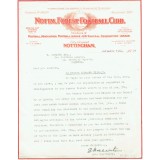Nottingham Forest Manager 1934/35 G Noel Watson Signed Notts Forest Headed Paper TLS.