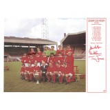 Man Utd 1968 European Cup Winners Signed by Four Legends 16x12 Football Print