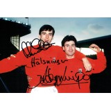 Anders Limpar & Alan Smith Dual Signed Halsingars12 x 8 inch Arsenal Football Photograph